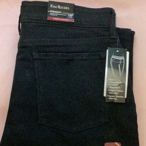 Ladies black denim never worn with tags.
